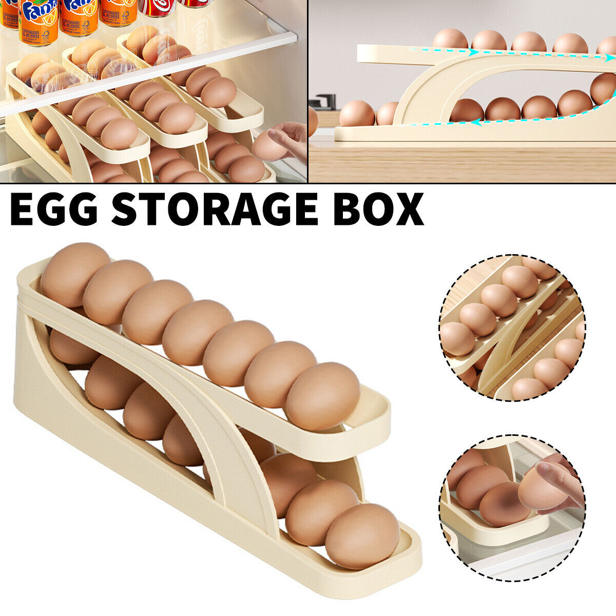 Automatic Rolling Egg Storage Dispenser